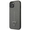 Guess GUHCP14SPSATLG iPhone 14 / 15 / 13 6.1 srebrny/silver hardcase SaffianoTriangle Logo